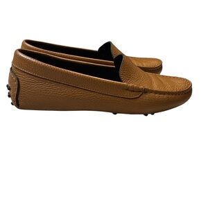 M. Gemi Tan Leather Slip-On Loafers